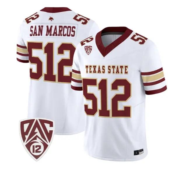 San Marcos Jersey #512 Texas State Bobcats 2026 Vapor All Stitched by My Store NCAA Football Jerseys