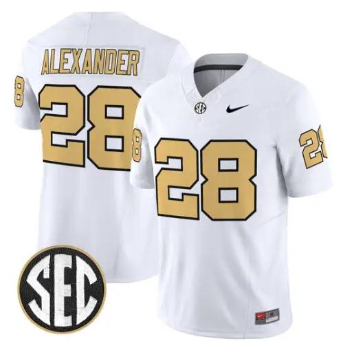 Sedrick Alexander Jersey #7 Vanderbilt Commodores 2026 Vapor Stitched by My Store NCAA Football Jerseys