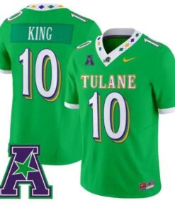 Shaun King #10 Tulane Green Wave Jersey 2026 City Edition Limited All Stitched by My Store NCAA Football Jerseys