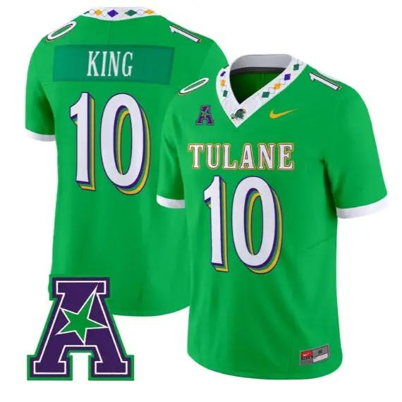 Shaun King #10 Tulane Green Wave Jersey 2026 City Edition Limited All Stitched by My Store NCAA Football Jerseys