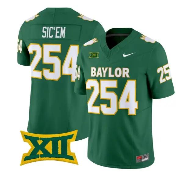 Sic'Em Jersey #254 Baylor Bears Throwback 2026 Vapor Limited All Stitched by My Store NCAA Football Jerseys