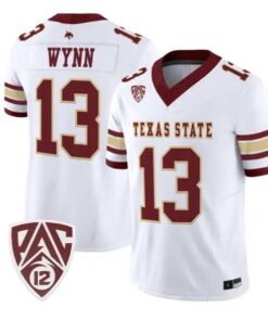 Spergon Wynn Jersey #13 Texas State Bobcats 2026 Vapor All Stitched by My Store NCAA Football Jerseys