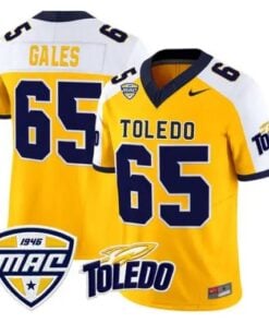 Stephen Gales Jersey #65 Toledo Rockets 2026 Vapor Limited Stitched by My Store NCAA Football Jerseys