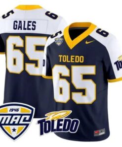 Stephen Gales Jersey #65 Toledo Rockets 2026 Vapor Limited Stitched by My Store NCAA Football Jerseys