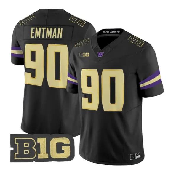 Steve Emtman #90 Washington Huskies Jersey 2026 Limited Stitched by My Store NCAA Football Jerseys