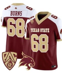 Sully Burns Jersey #68 Texas State Bobcats 2026 Vapor All Stitched by My Store NCAA Football Jerseys