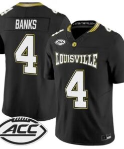 TJ Banks Jersey #4 Louisville Cardinals 2026 For The Ville Vapor All Stitched by My Store NCAA Football Jerseys