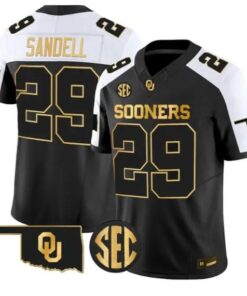 Tate Sandell #29 Oklahoma Sooners Jersey 2026 Limited All Stitched by My Store NCAA Football Jerseys