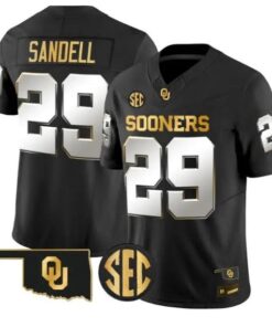 Tate Sandell #29 Oklahoma Sooners Jersey 2026 Limited All Stitched by My Store NCAA Football Jerseys
