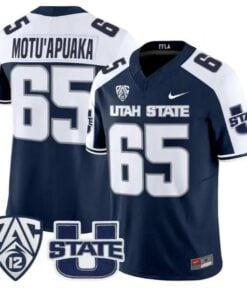 Tavo Motu'apuaka Jersey #65 Utah State Aggies 2026 Limited Stitched by My Store NCAA Football Jerseys