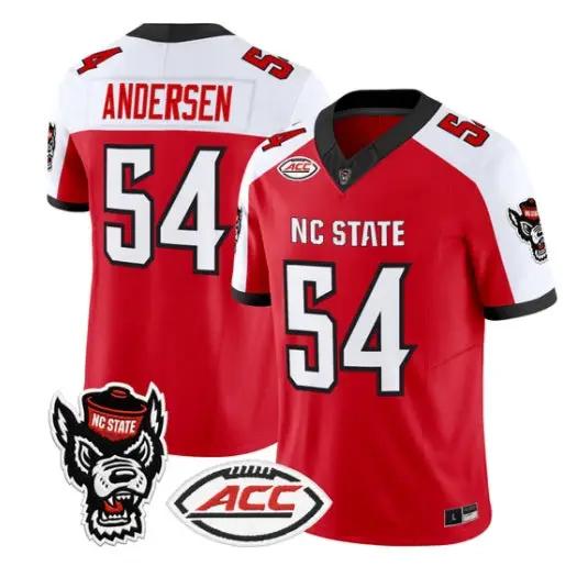 Teague Andersen Jersey #54 NC State Wolfpack 2026 Limited Stitched by My Store NCAA Football Jerseys