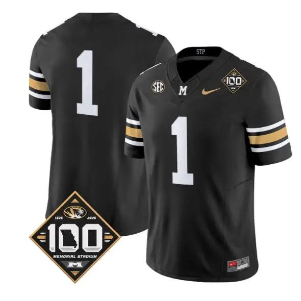 TeamJersey #1 Missouri Tigers 100th Anniversary 2026 Edition Vapor Stitched by My Store NCAA Football Jerseys