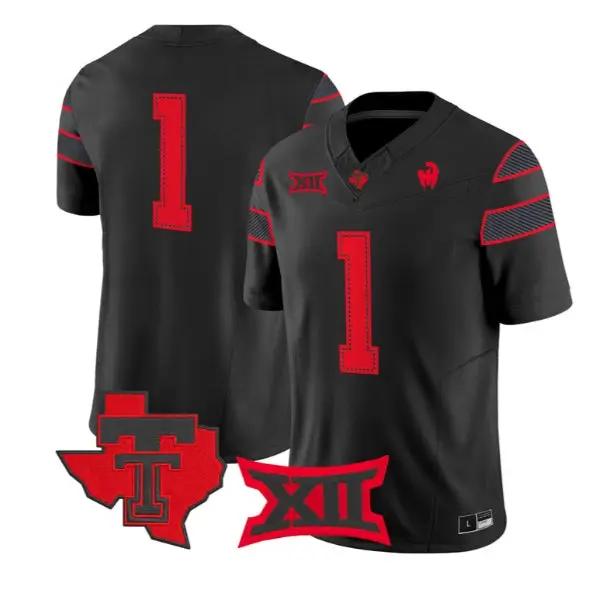 Team Jersey #1 Texas Tech Red Raiders 2026 Vapor Limited All Stitched by My Store NCAA Football Jerseys