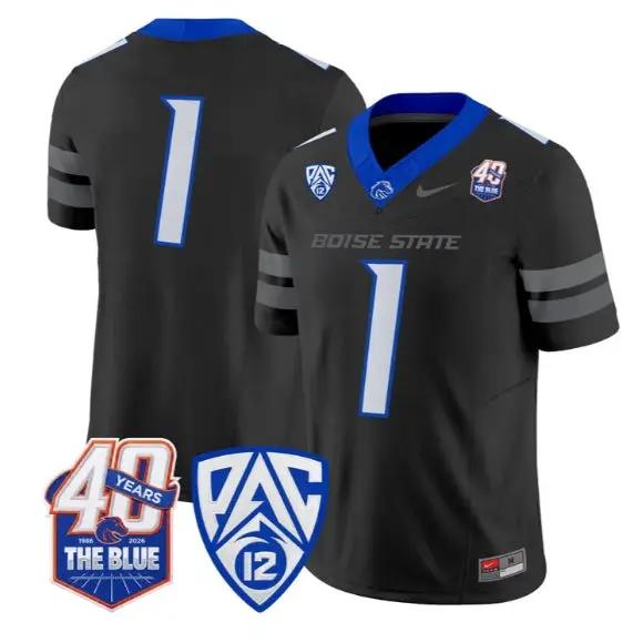 Team Jersey #1 Boise State Broncos 2026 Vapor Limited All Stitched by My Store NCAA Football Jerseys