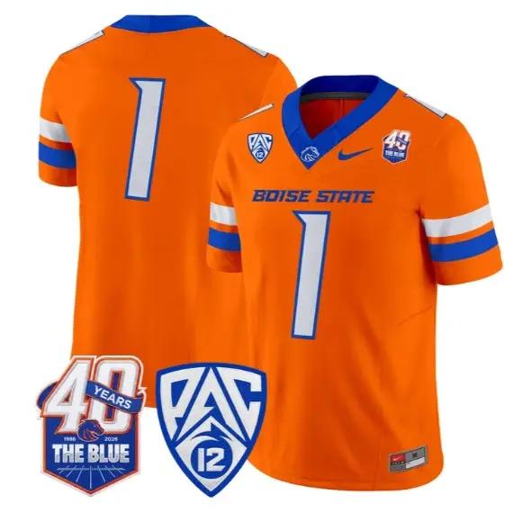 Team Jersey #1 Boise State Broncos 2026 Vapor Limited All Stitched by My Store NCAA Football Jerseys