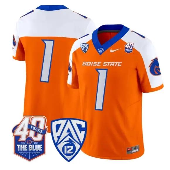 Team Jersey #1 Boise State Broncos 2026 Vapor Limited All Stitched by My Store NCAA Football Jerseys
