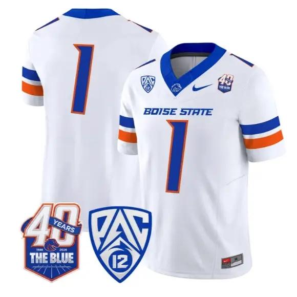 Team Jersey #1 Boise State Broncos 2026 Vapor Limited All Stitched by My Store NCAA Football Jerseys