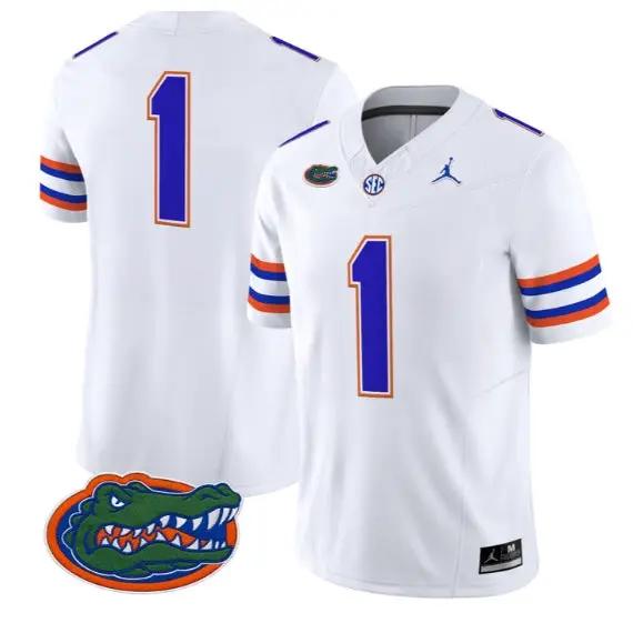 Team Jersey #1 Florida Gators Jersey 2026 Vapor Limited Stitched by My Store NCAA Football Jerseys