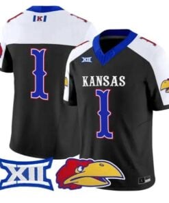 Team Jersey #1 Kansas Jayhawks 2026 Vapor Limited All Stitched by My Store NCAA Football Jerseys