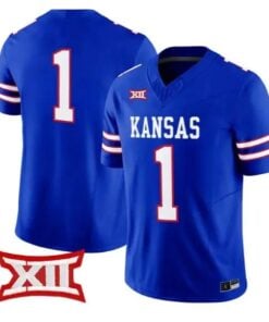Team Jersey #1 Kansas Jayhawks 2026 Vapor Limited All Stitched by My Store NCAA Football Jerseys