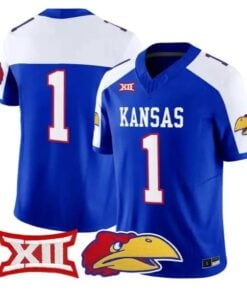 Team Jersey #1 Kansas Jayhawks 2026 Vapor Limited All Stitched by My Store NCAA Football Jerseys