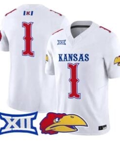 Team Jersey #1 Kansas Jayhawks 2026 Vapor Limited All Stitched by My Store NCAA Football Jerseys