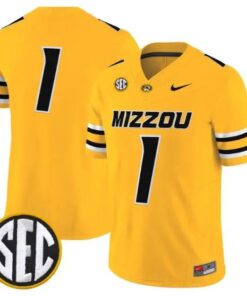 Team Jersey #1 Missouri Tigers Jersey 2026 Vapor Limited All Stitched by My Store NCAA Football Jerseys