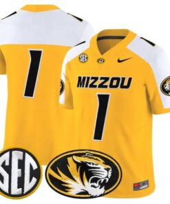Team Jersey #1 Missouri Tigers Jersey 2026 Vapor Limited All Stitched by My Store NCAA Football Jerseys