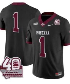 Team Jersey #1 Montana Grizzlies 2026-40th Anniv Patch Stitched by My Store NCAA Football Jerseys