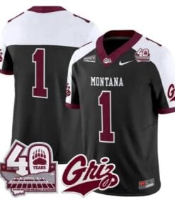 Team Jersey #1 Montana Grizzlies 2026-40th Anniv Patch Stitched by My Store NCAA Football Jerseys