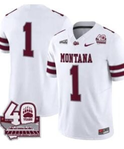 Team Jersey #1 Montana Grizzlies 2026-40th Anniv Patch Stitched by My Store NCAA Football Jerseys