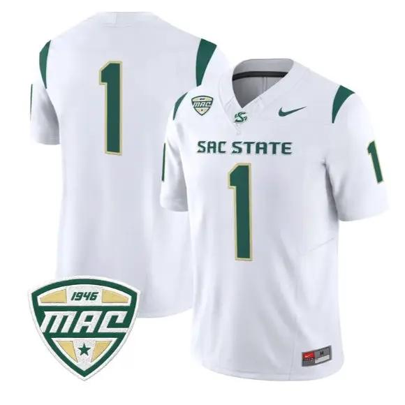 Team Jersey #1 Sacramento State Hornets 2026 Vapor Limited Stitched by My Store NCAA Football Jerseys