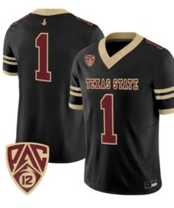 Team Jersey #1 Texas State Bobcats 2026 Vapor Limited All Stitched by My Store NCAA Football Jerseys