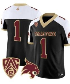 Team Jersey #1 Texas State Bobcats 2026 Vapor Limited All Stitched by My Store NCAA Football Jerseys