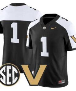 Team Jersey #1 Vanderbilt Commodores 2026 Vapor V2 Limited Stitched by My Store NCAA Football Jerseys