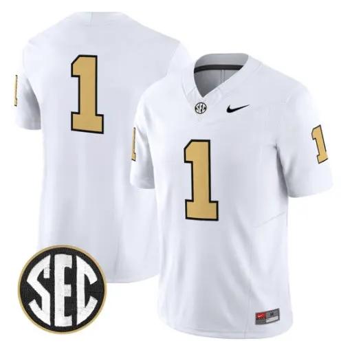 Team Jersey #1 Vanderbilt Commodores 2026 Vapor V2 Limited Stitched by My Store NCAA Football Jerseys