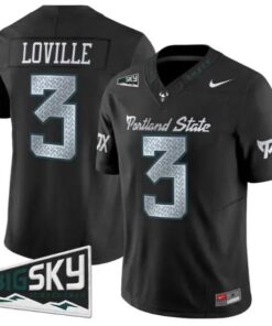 Terence Loville Jersey #3 Portland State Vikings 2026 Limited All Stitched by My Store NCAA Football Jerseys