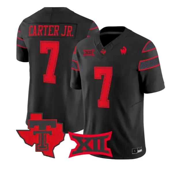 Terrance Carter Jr. Jersey #7 Texas Tech Red Raiders 2026 Vapor Limited Stitched by My Store NCAA Football Jerseys