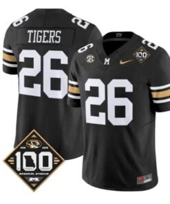 Tigers Jersey #26 Missouri Tigers 100th Anniversary 2026 Edition Vapor Stitched by My Store NCAA Football Jerseys