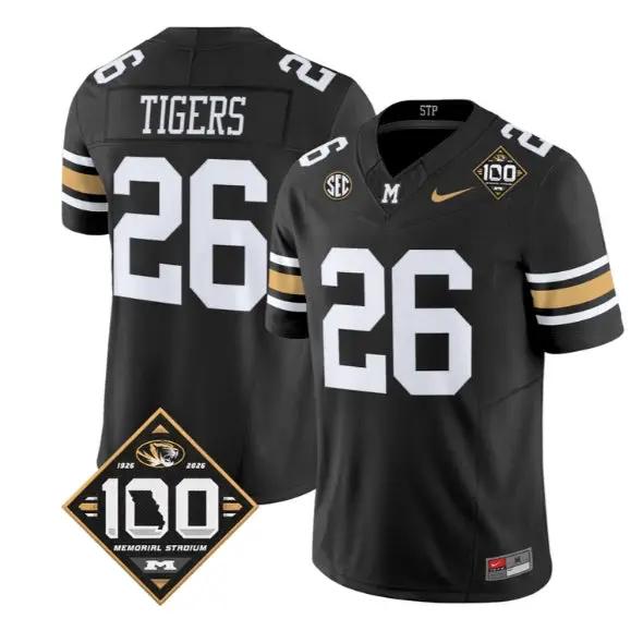 Tigers Jersey #26 Missouri Tigers 100th Anniversary 2026 Edition Vapor Stitched by My Store NCAA Football Jerseys