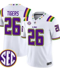 Tigers #26 LSU Tigers Jersey 2026 Mardi Gras Edition Limited All Stitched by My Store NCAA Football Jerseys