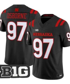 Tom Osborne #97 Nebraska Cornhuskers Jersey 2026 Alter All-black Vapor Stitched by My Store NCAA Football Jerseys