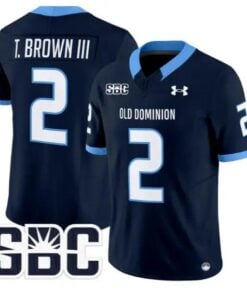Tre' Brown III Jersey #2 Old Dominion Monarchs 2026 Limited Stitched by My Store NCAA Football Jerseys