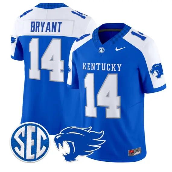 Ty Bryant #14 Kentucky Wildcats Jersey 2026 Vapor Limited Stitched by My Store NCAA Football Jerseys