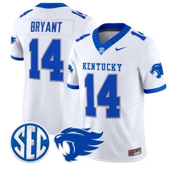 Ty Bryant #14 Kentucky Wildcats Jersey 2026 Vapor Limited Stitched by My Store NCAA Football Jerseys