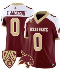 Tymere Jackson Jersey #0 Texas State Bobcats 2026 Vapor All Stitched by My Store NCAA Football Jerseys