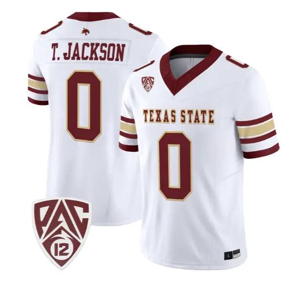 Tymere Jackson Jersey #0 Texas State Bobcats 2026 Vapor All Stitched by My Store NCAA Football Jerseys