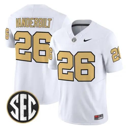 Vanderbilt Jersey #26 Vanderbilt Commodores 2026 Vapor V2 All Stitched by My Store NCAA Football Jerseys
