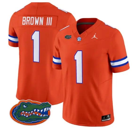 Vernell Brown III #1 Florida Gators Jersey 2026 Limited Stitched by My Store NCAA Football Jerseys