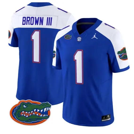 Vernell Brown III #1 Florida Gators Jersey 2026 Limited Stitched by My Store NCAA Football Jerseys